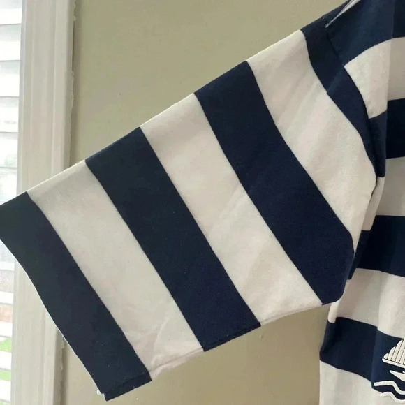 [L]Holland America Blue /White Sail Boat  Pattern 1/2 S/S 100 Cotton Shirt - Picture 5 of 9